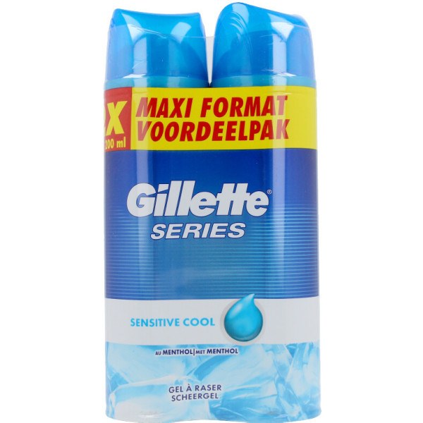 Gillette Series Gel Sensitive Cool Lote 2 X 200 Ml Hombre