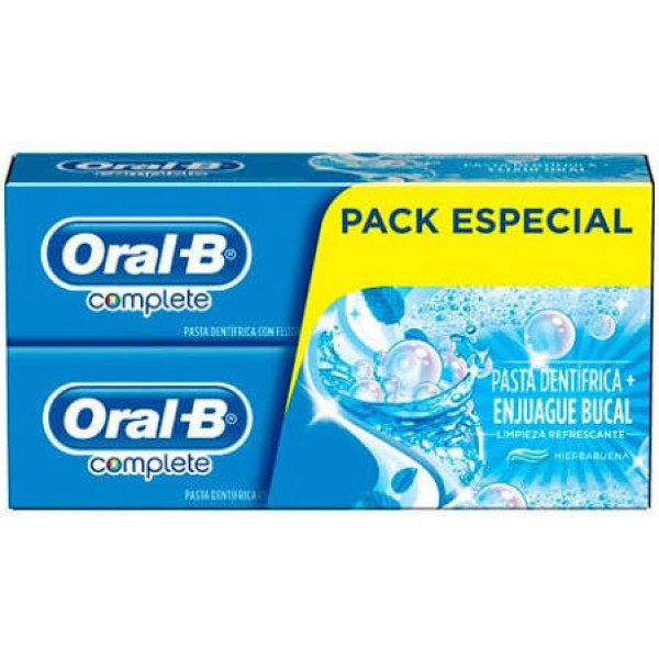 Oral-b Complet Dentifrice Rinçage + Blanchiment Lot 2 X 75 Ml