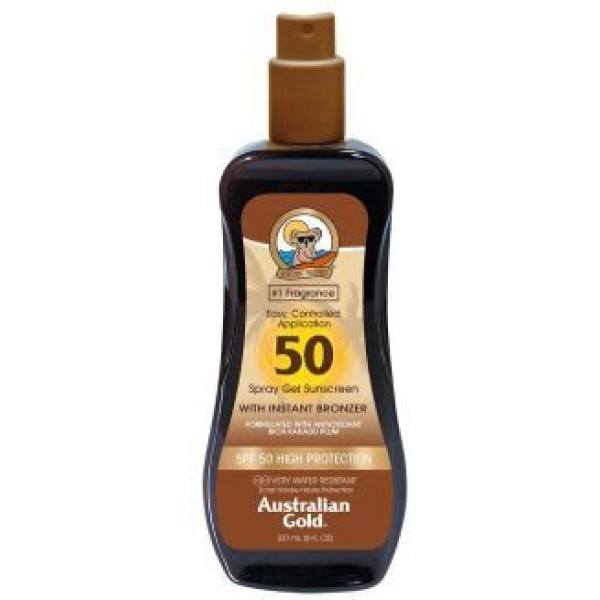 Australian Gold Sunscreen Spf50 Spray Gel mit Instant Bronzer 237 ml Unisex
