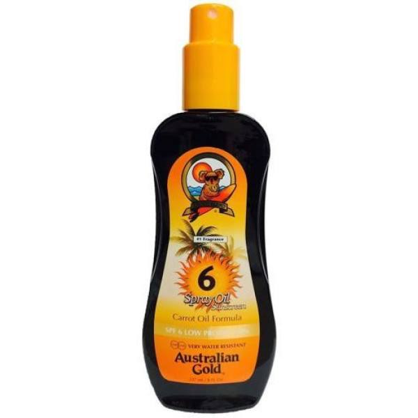 Australian Gold Sunscreen Spf6 Spray Formule à l'huile de carotte 237 Ml Unisexe