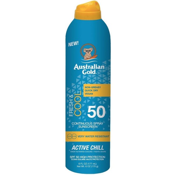 Australian Gold Fresh & Cool protetor solar spray contínuo Spf50 177 ml unissex