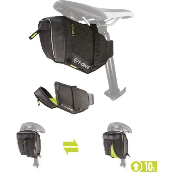 T-one Seatpost Bag Pelican M Tpu Black/Green (170x95x110 Mm)