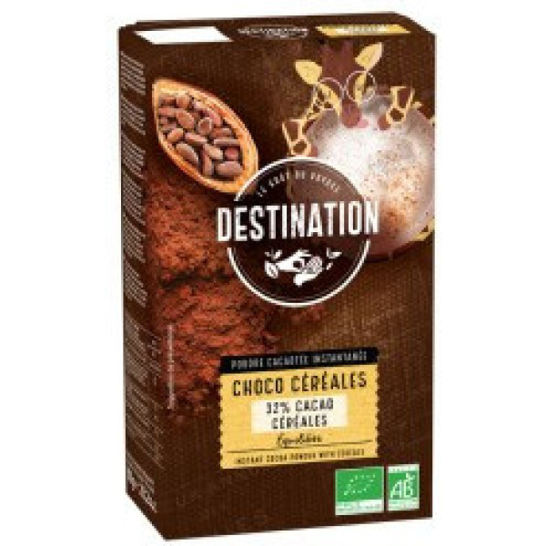 Destination Cacao Instantané 32% Aux Céréales Bio 400 Gr Sans Gluten