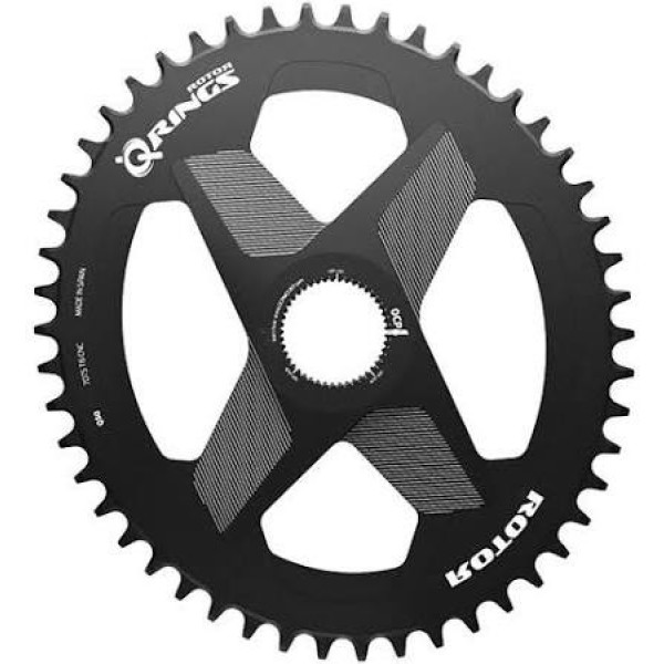 Rotor Q Rings Dm Oval Chainring 46t Black