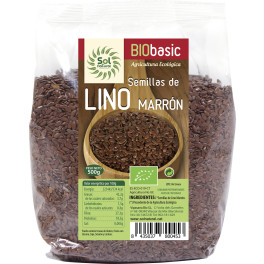 Sementes de Linho Marrom Orgânico Solnatural 500 G