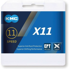 Kmc Cadena X11 Ept 1/2x11/128 118 Eslabones 5.65mm 11v.plata