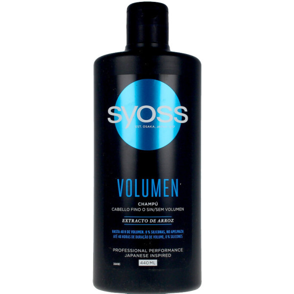 Syoss Volume Shampooing Cheveux Fins-sans Corps 440 Ml Femme