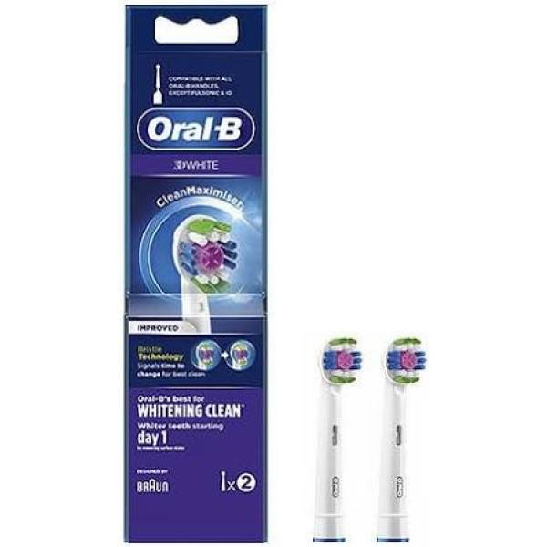 Oral-b 3d White Whitening Clean Heads 2 Unités Unisexe
