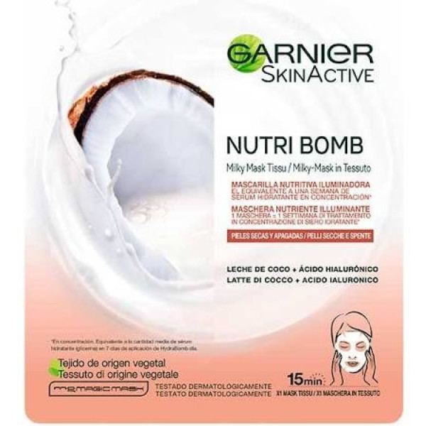 Garnier Skinactive Nutri Bomb Maschera Viso Nutriente Illuminante 1 Pezzi Donna