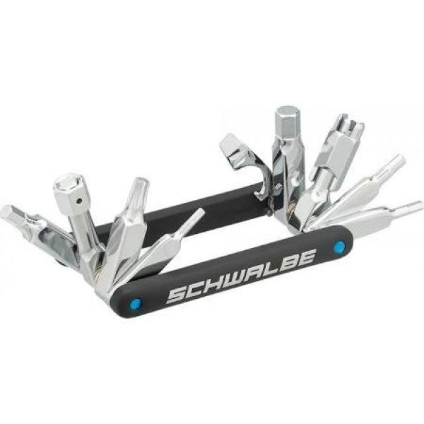 Schwalbe Multitool Version 2.0 9 Fonctions Argent/Noir