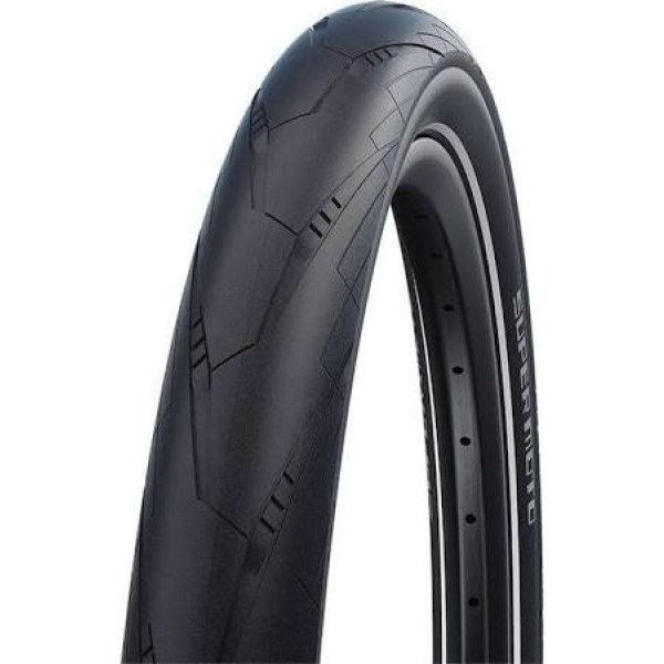 Schwalbe Super Moto Pneu 28x2.00 Hs605 Perf Microskin Raceguard Addix Rigid Black Reflec 50-622