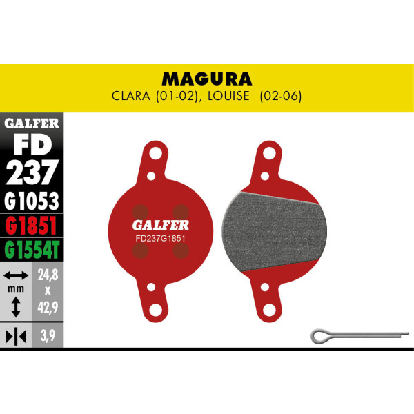 Plaquettes de frein à disque Galfer Plaquette de frein avancée Magura Clara / Louise