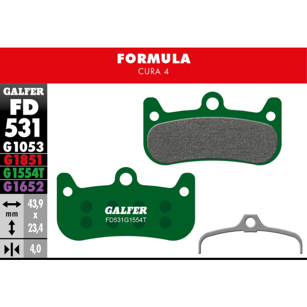 Galfer plaquettes de frein à disque Pro Brake Pad Pro Formula Cura 4