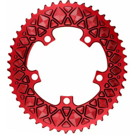 Absolute Black Plato Carretera Ovalado 110/5 Bcd 2x (not For Sram) Red 52t