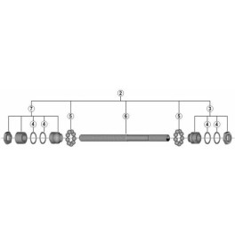 Shimano Eje Buje Completo Tras.146mm Fh-t3000