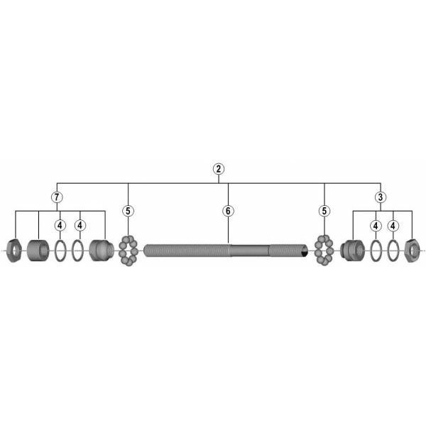 Shimano Axle Hub Complete Rear 146mm Fh-t3000