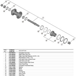 Shimano Eje Buje Completo Tras.157mm Fh-m7130-b