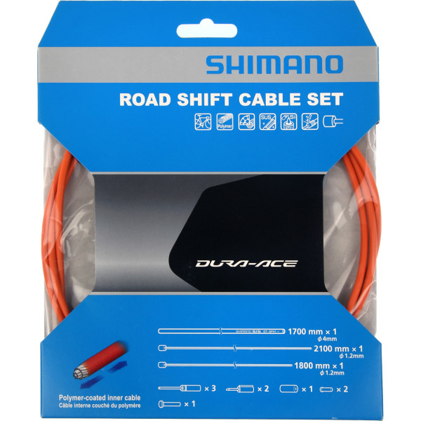 Kit câble de changement de vitesse Shimano 9000 Polymer /Orange
