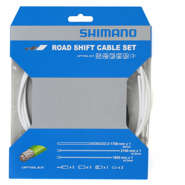 Kit de câble de changement de vitesse Shimano Optislik Road / White