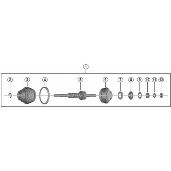 Mécanisme interne Shimano 187mm Sg-c7000-5d