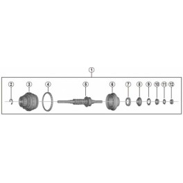 Shimano Mecanismo Interno 187mm Sg-c7000-5r5v