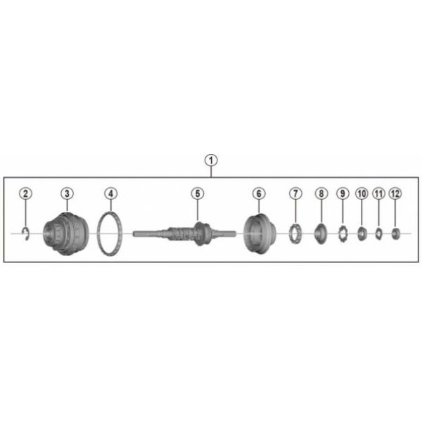 Shimano Mecanismo Interno 187mm Sg-c7000-5r5v