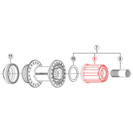 Shimano Núcleo Buje Completo Fh-rm35