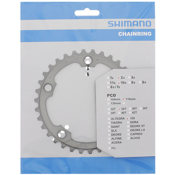 Shimano Plato 34d 105 Fc-5750 Plata