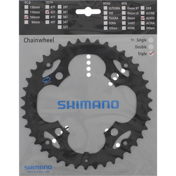 Shimano Plato 42d Alivio Para Gc Fc-m410/415/341 Acero Negro