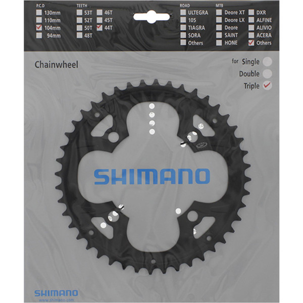 Shimano Plato 44d Alivio Fc-m480 Plata/negro