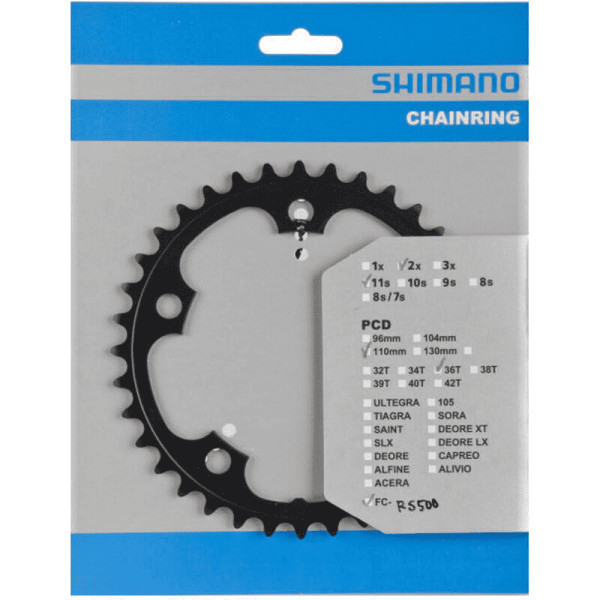 Shimano Plato 46d Mj Fc-rs500 Negro