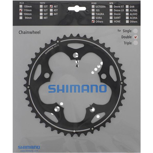 Shimano Plato 46d-g Ciclocross Fc-cx50 Negro