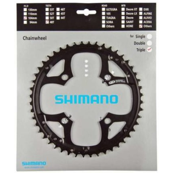 Shimano Plato 48d Nera Fc-t4010 Negro