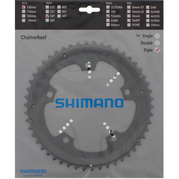 Shimano Plato 50d-d Tiagra Fc-4603 Plata