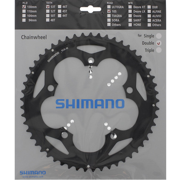 Shimano Plato 53d-b 105 Fc-5700 Negro