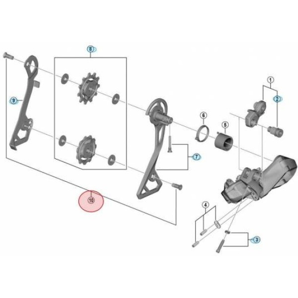 Couvercle de fond Shimano Sl-m7000 Dr. Control Sl-m7000