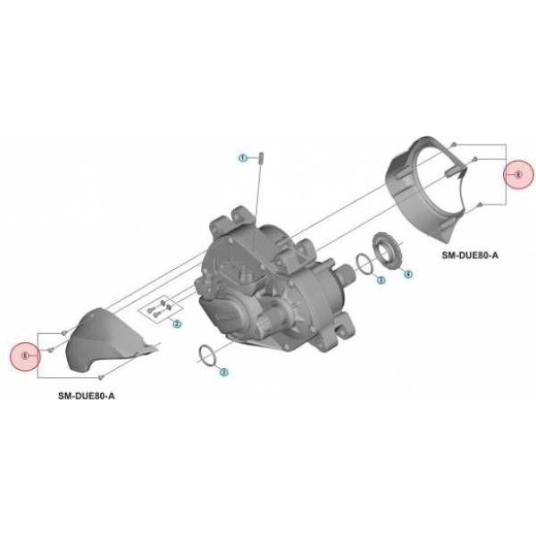 Vis de réglage du boîtier Shimano 6 pcs Sm-due80 Assist E-mtb