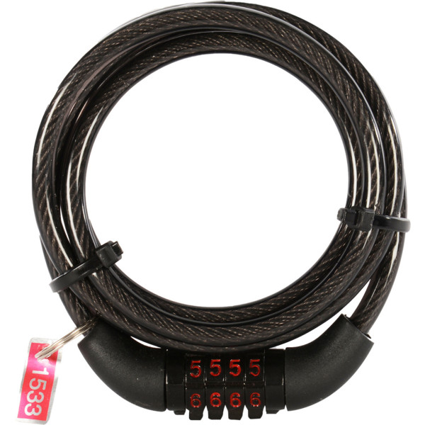 Oxc Anti-Theft Cable Combi Black 6mm X 1.5m
