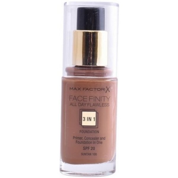 Max Factor Facefinity All Day Flawless 3 in 1 Foundation 100-suntan Women