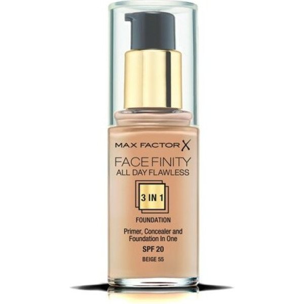 Max Factor Facefinity All Day Flawless 3 In 1 Fondotinta 55-beige Donna