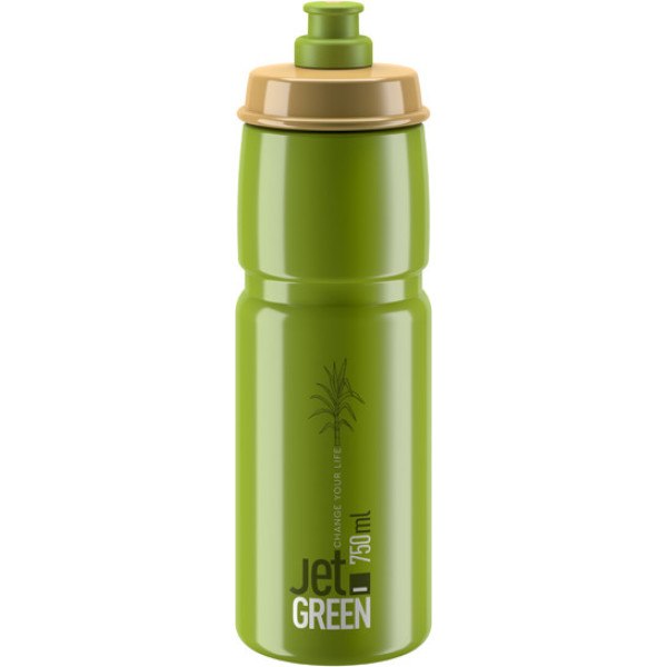 Elite Bidon Jet Grren 750 ml olijfgroen wit logo