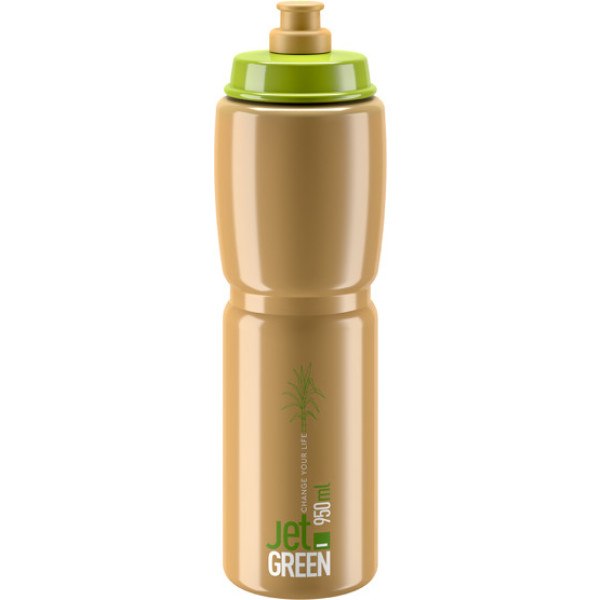 Garrafa de água Elite verde jato marrom 950 ml verde/marrom logotipo branco