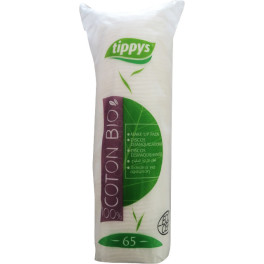 Tippys Make-up-Entfernerscheiben aus 100 % Bio-Baumwolle, 65 Einheiten