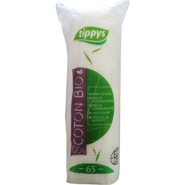 Tippys Dischetti Struccanti 100% Cotone Biologico 65 Unità