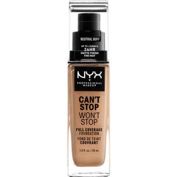 Nyx Can't Stop Won't Stop Full Coverage Foundation Neutral Buff Mujer