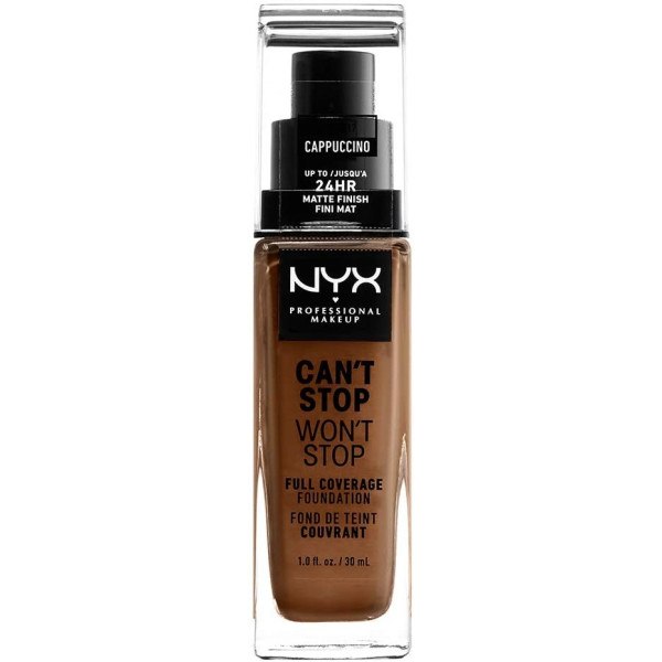 Nyx Can't Stop Won't Stop Base Cobertura Total Mulher Cappuccino