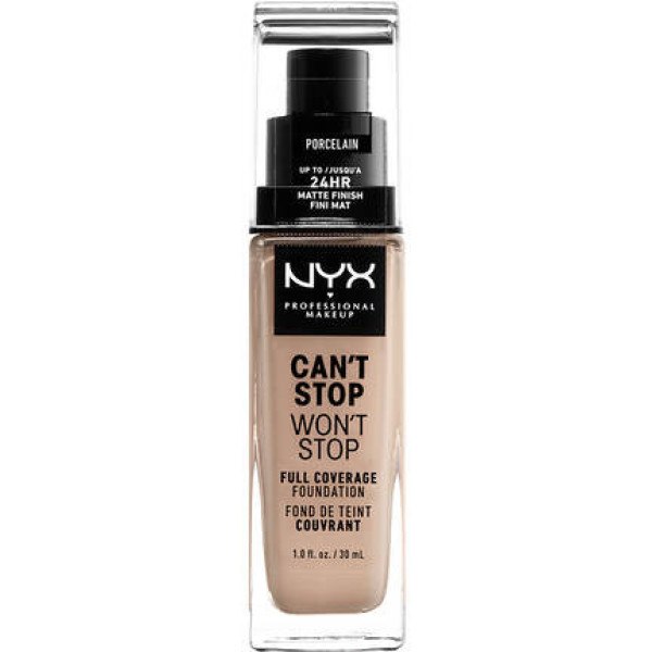 Nyx Can\'t Stop Won\'t Stop Full Coverage Foundation Porcelain Woman