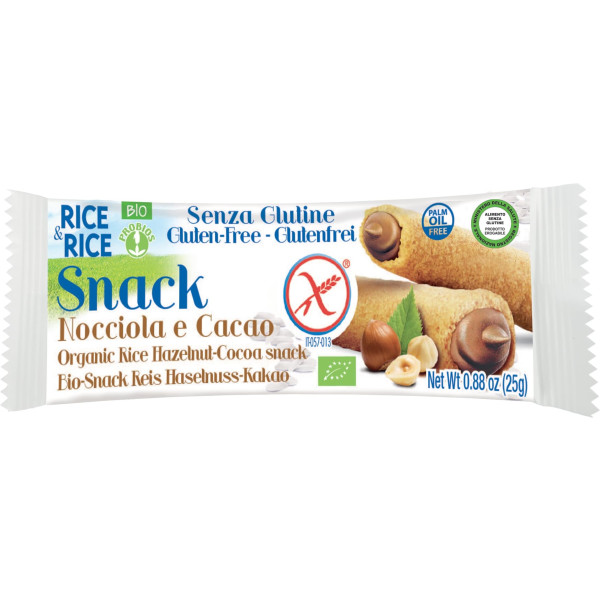Rice & Rice Snack Riz Avec Nocciola Bio 25 Gr Sans Gluten